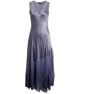 NWT - Komarov Oyster Smoke Periwinkle Blue Hue Dress